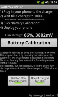 Battery Calibration android App screenshot 0